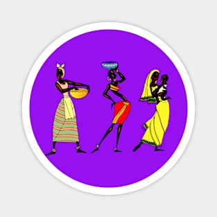 Three Black Queens Magnet